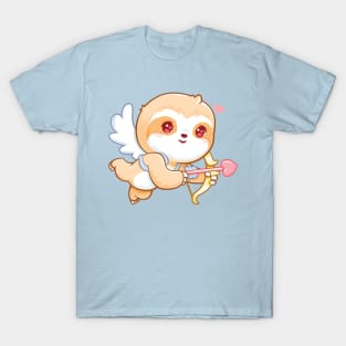 Love Cupid Kawaii Sloth Valentine T-Shirt